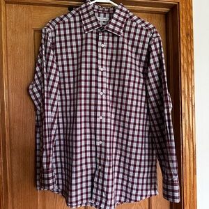Haggar Plaid Dress Shirt